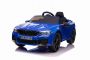 Auto elettrica BMW M5, blu, con licenza originale, alimentata a batteria 24V, porte apribili,  telecomando da 2,4 Ghz, ruote in EVA morbida, luci a LED, avvio graduale, lettore MP3 con ingresso USB