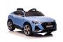Kinder-Elektroauto Audi E-tron Sportback 4x4 blau, Kunstledersitz, 2,4 GHz Fernbedienung, Eva-Räder, USB/Aux-Eingang, Bluetooth, Allradfederung, 12V/7Ah Batterie, LED-Leuchten, weiche EVA-Räder, 4 X 25W Motor, ORIGINAL-Lizenz