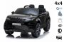 Elektroauto für Kinder Range Rover EVOQUE, Einsitzer, schwarz, Kunstledersitz, MP3-Player mit USB-Eingang, 4x4-Antrieb, 12V10Ah-Batterie, EVA-Räder, Hinterradaufhängung, Schlüsselstart, 2,4-GHz-Bluetooth-Fernbedienung, lizenziert