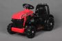 Elektrischer Traktor FARMER, rot, Heckantrieb, 6V Batterie, Kunststoffräder, breiter Sitz, 20W Motor, Einsitzer, Lenkradsteuerung, LED-Beleuchtung